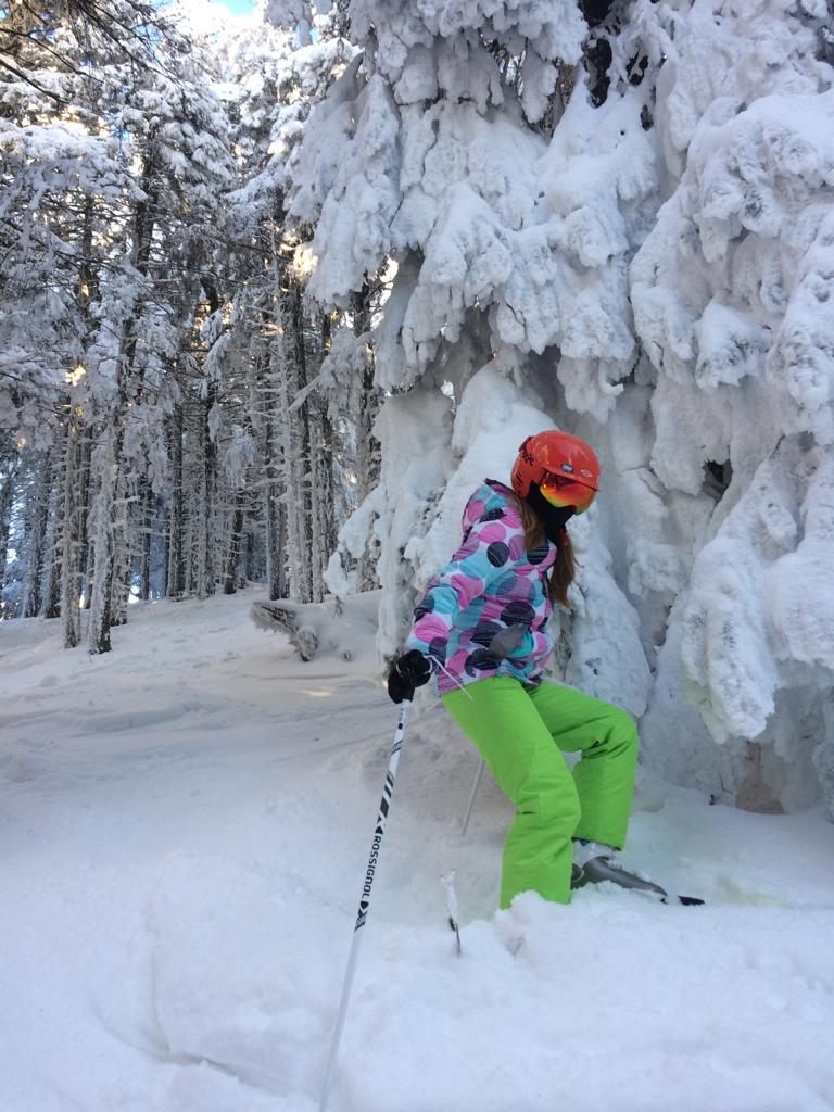 Off-piste ski lessons for advanced skiers in Poiana Brasov.