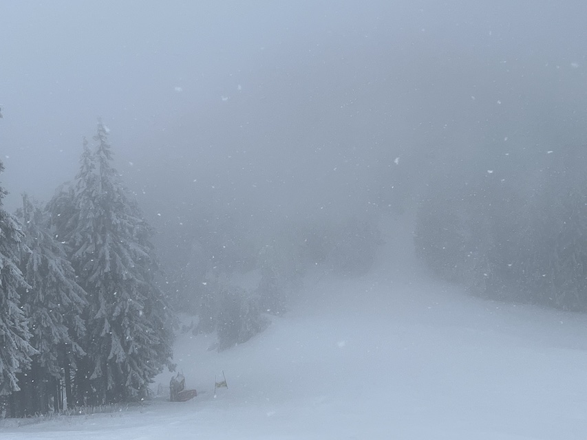 Sulinar ski slope during snowfall January 10